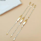 Unisex Three-Tone Engravable Tag Bracelet - image 6
