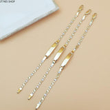 Unisex Three-Tone Engravable Tag Bracelet - image 15