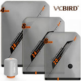 VACBIRD New X8 Vacuum Packing Pump Storage Bags-Rechargeable Wireless Pump Travel Storage Bags Set - 20 Pack Portable Space Saver Bags for Travel & Home - Vacuum Compression Packing Seal for Clothes, Blankets, Seasonal Storage