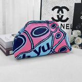Women's Clip-Top Crossbody Purse – Lightweight Striped, Diamond & Dot Pattern Handbag