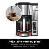 Ninja 12-Cup Programmable Coffee Brewer, 2 Brew Styles, Adjustable Warm Plate, 60oz Water Reservoir, Black/Stainless Steel, CE250