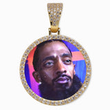 Iced Round Custom Photo Pendant Necklace - image 7
