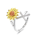 Sunflower A–Z Initial Spinner Ring - image 29
