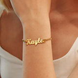 Handmade Name Charm Curb Chain Bracelet - image 10