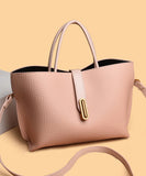 Everyday Large Capacity Faux Leather Tote Handbag