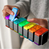 Extra Large Pill Organizer 2 Times a Day – XL Pill Box 7 Day with Big AM/PM Compartments – Fits Large Vitamins, Supplements & Gummies, Vitamin Dispenser, for 7 or 14-Day Use, Color-Coded, Senior-Friendly, No Spills, Medicine Organizer