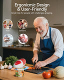 【Summervibes】Automatic Electric Can Opener with Automatic Operation, 1-Touch Handheld Battery-Powered Design, Smooth Edge, Safe Kitchen Tool for Home Use (Red) - Household Kitchen Specialty Appliance