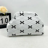 Women's Clip-Top Crossbody Purse – Lightweight Striped, Diamond & Dot Pattern Handbag