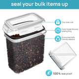 Vtopmart Airtight Food Storage Containers Set,  38pcs Plastic Kitchen and Pantry Organization Canisters, Black