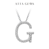 Moissanite A–Z Initial Pendant Necklace - image 17