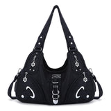 Angel Kiss Vintage Crossbody Bag(14" x 5" x 13") - PU Hobo Tote Satchel, Lightweight Elegant Convertible Shoulder Bag, Stylish Women's Commuter Accessory, Ideal for Summer Daily Use & Mother's Day Gifts, Stylish Crossbody Bags, Convertible Shoulder Bags