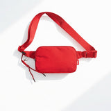 Duo 57" Adjustable Long Strap Crossbody Bag (#1140-14) - Red.