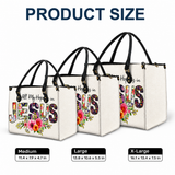 All my hopes in Jesus  - Gift For Her - Personalized Leather Bag
