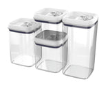 Better Homes & Gardens Canister Pack of 4, Flip-Tite® Square Food Storage Container Set