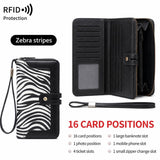 Women's Retro Casual Minimalist Solid Color RFID Blocking Synthetic PU Leather Wallet - Slim Bifold/Trifold Clutch Wristlet with Zipper Pocket, Built-In Card Holder, Large Capacity for Daily Carry & Holiday Gifting