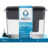 Brita Extra Large Ultramax 27 Cup Black Filtered Water Dispenser with 1 Standard Filter