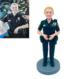 Custom Policewoman Bobblehead | Realistic Female Officer Doll