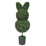 Boxwood Easter Bunny Topiary, Green, 35", by My Texas House