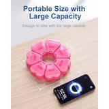 Large Weekly Pill Organizer 7Day Vitamin Case Large Capacity Compartments heart shaped pill container Healthcare Aid medicine organizer med organizer