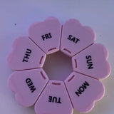 Large Weekly Pill Organizer 7Day Vitamin Case Large Capacity Compartments heart shaped pill container Healthcare Aid medicine organizer med organizer