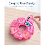 Large Weekly Pill Organizer 7Day Vitamin Case Large Capacity Compartments heart shaped pill container Healthcare Aid medicine organizer med organizer