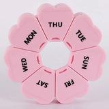 Large Weekly Pill Organizer 7Day Vitamin Case Large Capacity Compartments heart shaped pill container Healthcare Aid medicine organizer med organizer