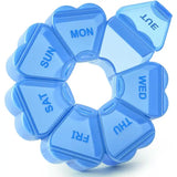 Large Weekly Pill Organizer 7Day Vitamin Case Large Capacity Compartments heart shaped pill container Healthcare Aid medicine organizer med organizer