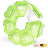 Large Weekly Pill Organizer 7Day Vitamin Case Large Capacity Compartments heart shaped pill container Healthcare Aid medicine organizer med organizer