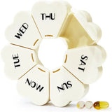 Large Weekly Pill Organizer 7Day Vitamin Case Large Capacity Compartments heart shaped pill container Healthcare Aid medicine organizer med organizer