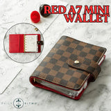 DAILY RITMO A7 Mini Binder Wallet with Zippered Coin Pouch Envelopes for Cash Stuffing, Checkerboard