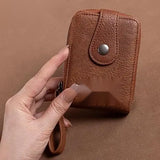 Minimalist Zip-Around Card Wallet | Compact Credit Card Holder with ID Window