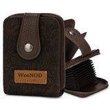 Minimalist Zip-Around Card Wallet | Compact Credit Card Holder with ID Window