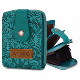 Minimalist Zip-Around Card Wallet | Compact Credit Card Holder with ID Window