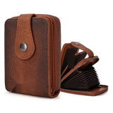 Minimalist Zip-Around Card Wallet | Compact Credit Card Holder with ID Window