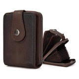 Minimalist Zip-Around Card Wallet | Compact Credit Card Holder with ID Window