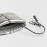 Cute Puffy Quilted Mini Wallet: Coin Purse with ID Window & Keychain
