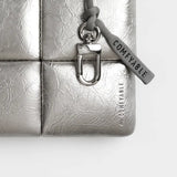 Cute Puffy Quilted Mini Wallet: Coin Purse with ID Window & Keychain
