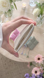 Cute Puffy Quilted Mini Wallet: Coin Purse with ID Window & Keychain