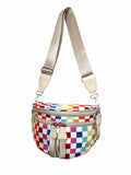 The Best Version Crossbody Bag (#8061) Women's Fashion Saddle Bag - Retro Checkered