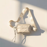 Multi Pockets Crossbody Bag with Keychain (#12123) - Off White