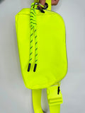 57" Long Strap Crossbody Bag (#1140) - Neon Green