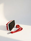 Trio Wallet (#8036-9) Zipper Wallet with RFID - #3 Bk Panther/White/Red