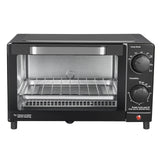 Mainstays 4 Slice Countertop Toaster Oven with 3 Settings, includes baking rack and pan, Arctic White, New
