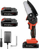 Mini Chainsaw, Upgraded 4-inch Single-Handed Chainsaw For Tree Pruning And Branch Wood Cutting