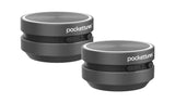 PocketTunes Bone Conduction Instant Mini Speakers with Bluetooth Wireless Technology, Pack of 2 (Black)