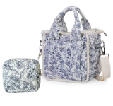 Small Quilted Floral Tote Bag