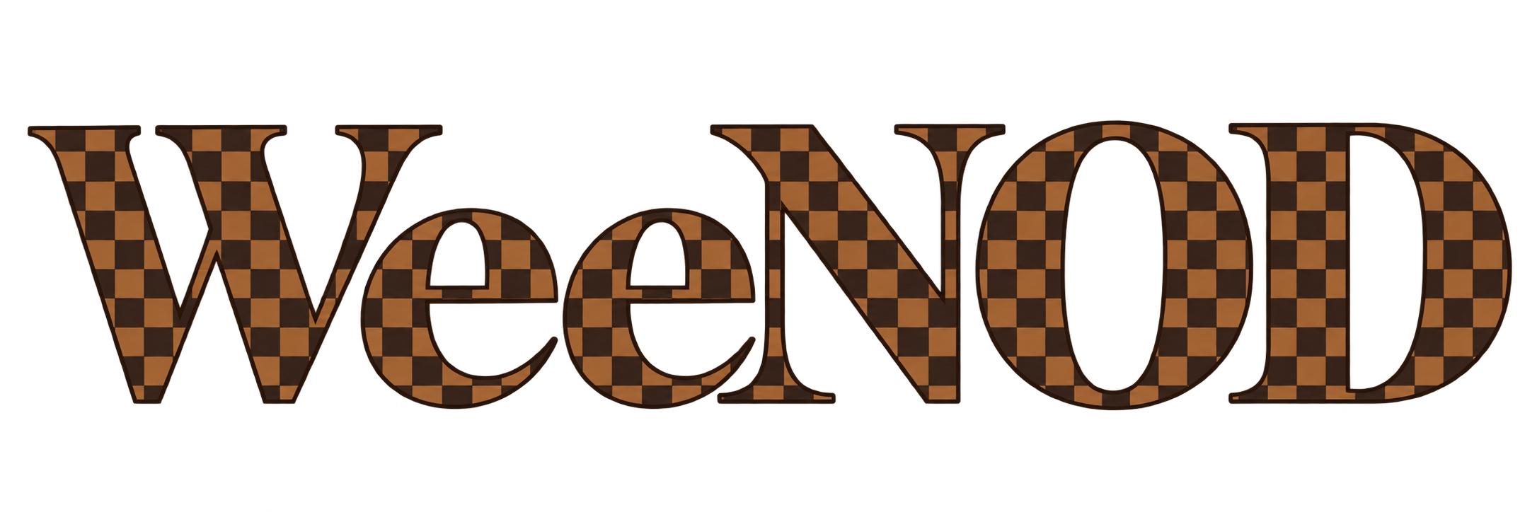 WeeNOD caramel checkerboard logo