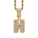 Round Pavé Initial Pendant Necklace - image 16