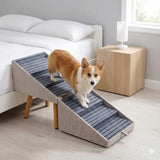 21-Inch Foldable Wooden Pet Steps and Ramp