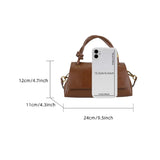 【Black Friday】Versatile Small PU Leather Satchel, Casual Flap-Closure Top-Handle Crossbody and Shoulder Bag for Shopping and Commuting - image 2